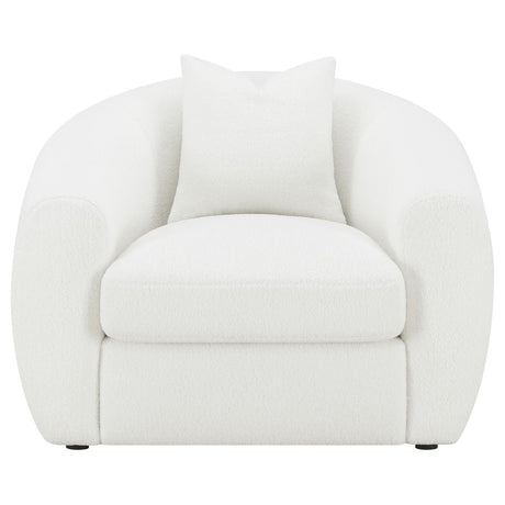 Isabella White Sheepskin Upholstered Tight Back Living Room Set by Coaster at Eve Furniture
