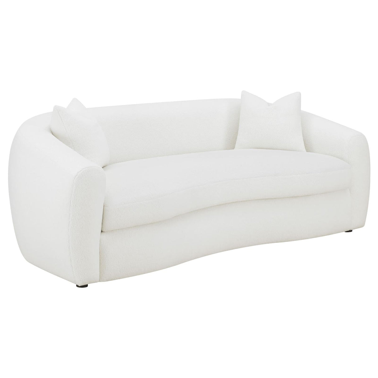 Isabella White Sheepskin Upholstered Tight Back Living Room Set by Coaster at Eve Furniture