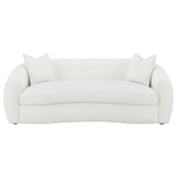 Isabella White Sheepskin Upholstered Tight Back Living Room Set by Coaster at Eve Furniture
