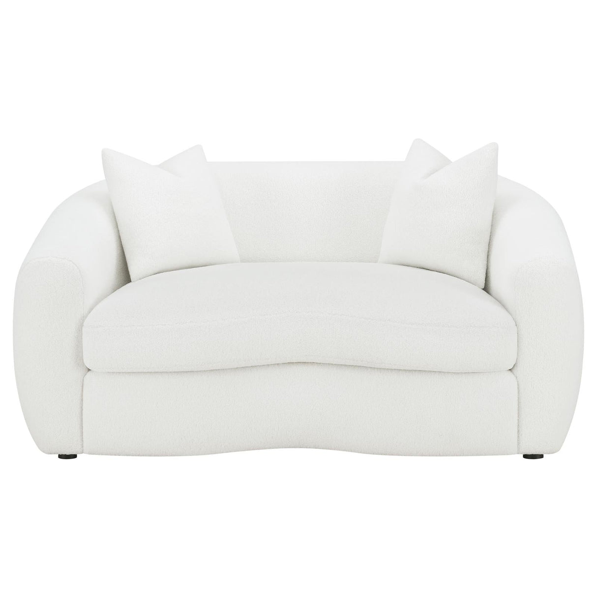Isabella White Sheepskin Upholstered Tight Back Living Room Set by Coaster at Eve Furniture