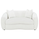 Isabella White Sheepskin Upholstered Tight Back Living Room Set by Coaster at Eve Furniture