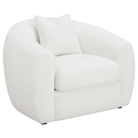Isabella White Sheepskin Upholstered Tight Back Living Room Set by Coaster at Eve Furniture