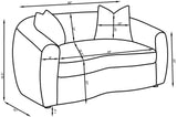 Isabella White Upholstered Tight Back Loveseat by Coaster at Eve Furniture