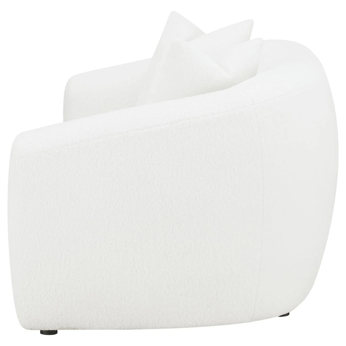 Isabella White Upholstered Tight Back Loveseat by Coaster at Eve Furniture