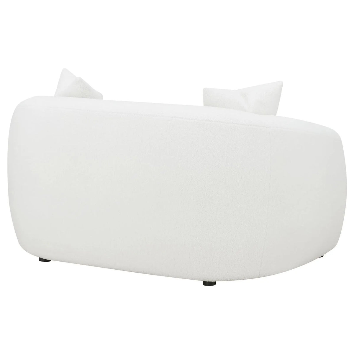 Isabella White Upholstered Tight Back Loveseat by Coaster at Eve Furniture