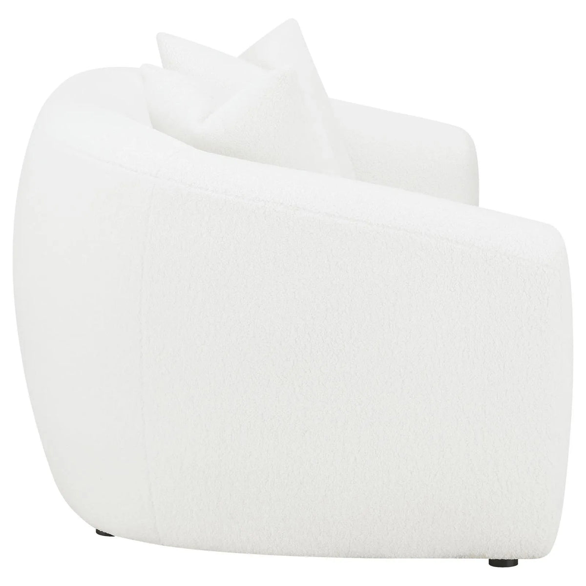 Isabella White Upholstered Tight Back Loveseat by Coaster at Eve Furniture