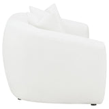 Isabella White Upholstered Tight Back Loveseat by Coaster at Eve Furniture