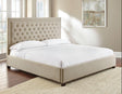 Isadora King Bed, Sand by Steve Silver at Eve Furniture