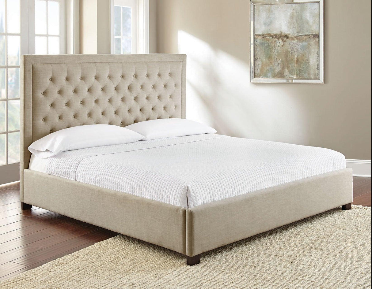 Isadora King Bed, Sand by Steve Silver at Eve Furniture