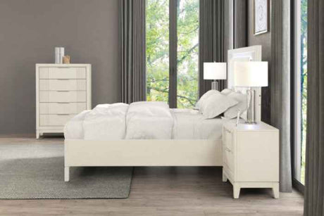Isadore Antique White 5-Piece Queen Bedroom Set by Furniture of America at Eve Furniture
