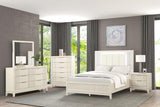 Isadore Antique White LED Queen Panel Bed by Furniture of America at Eve Furniture