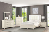 Isadore Antique White LED King Panel Bed by Furniture of America at Eve Furniture