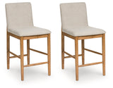 Isanti Light Brown Counter Height Barstool (Set of 2), Set of 2 by Ashley at Eve Furniture