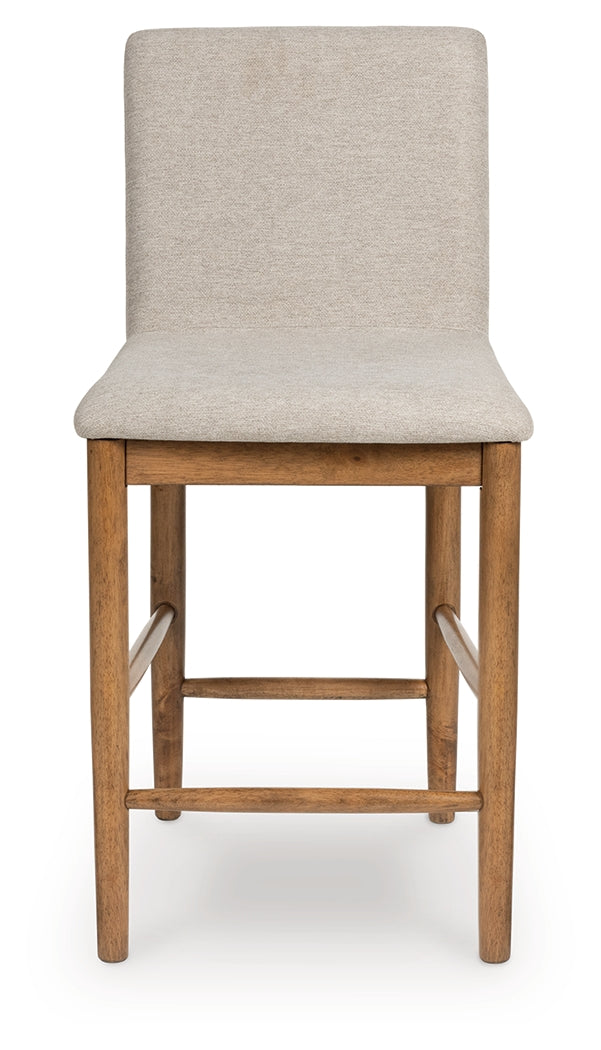 Isanti Light Brown Counter Height Barstool (Set of 2), Set of 2 by Ashley at Eve Furniture