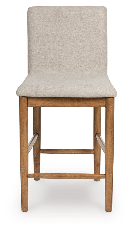 Isanti Light Brown Counter Height Barstool (Set of 2), Set of 2 by Ashley at Eve Furniture