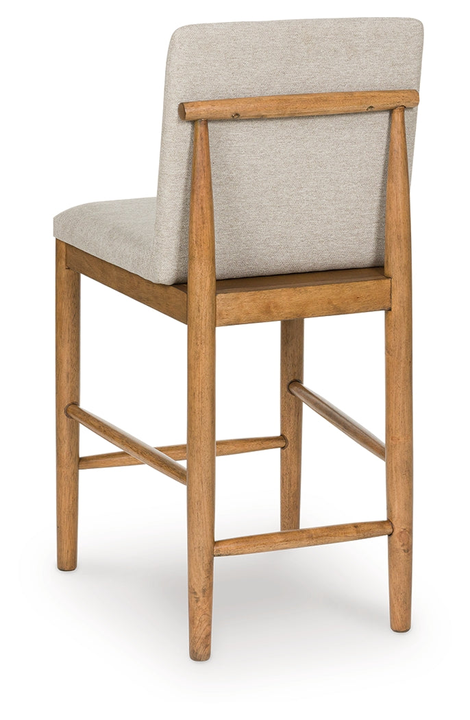 Isanti Light Brown Counter Height Barstool (Set of 2), Set of 2 by Ashley at Eve Furniture