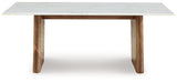 Isanti Light Brown/White Coffee Table