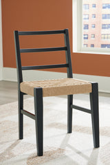Isanti Light Brown/Black Dining Chair, Set of 2 by Ashley at Eve Furniture