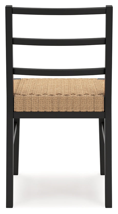 Isanti Light Brown/Black Dining Chair, Set of 2 by Ashley at Eve Furniture