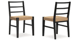 Isanti Light Brown/Black Dining Chair, Set of 2 by ASHLEY FURNITURE at Eve Furniture