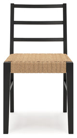 Isanti Light Brown/Black Dining Chair, Set of 2 by ASHLEY FURNITURE at Eve Furniture