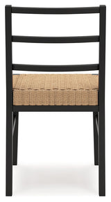 Isanti Light Brown/Black Dining Chair, Set of 2 by ASHLEY FURNITURE at Eve Furniture
