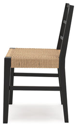 Isanti Light Brown/Black Dining Chair, Set of 2 by ASHLEY FURNITURE at Eve Furniture