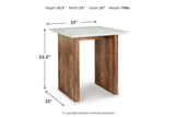 Isanti Light Brown/White Coffee Table and 2 End Tables by Ashley at Eve Furniture