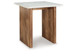 Isanti Light Brown/White Coffee Table and 2 End Tables by Ashley at Eve Furniture