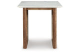 Isanti Light Brown/White Coffee Table and 2 End Tables by Ashley at Eve Furniture