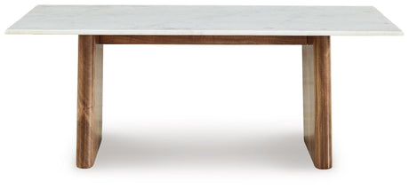 Isanti Light Brown/White Coffee Table by Ashley at Eve Furniture