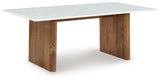 Isanti Light Brown/White Coffee Table by Ashley at Eve Furniture