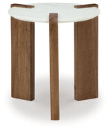 Isanti White/Brown End Table