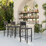 Iska Black Outdoor Barstool (Set of 2) by Zuomod at Eve Furniture