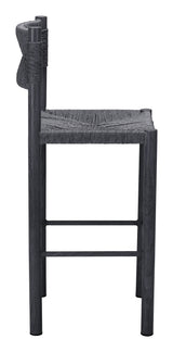 Iska Black Outdoor Barstool (Set of 2) by Zuomod at Eve Furniture
