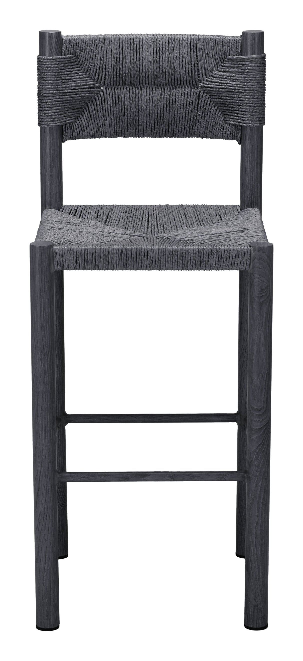 Iska Black Outdoor Barstool (Set of 2) by Zuomod at Eve Furniture