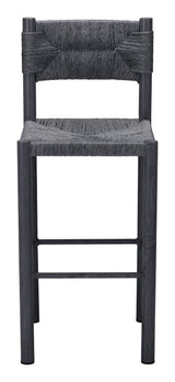 Iska Black Outdoor Barstool (Set of 2) by Zuomod at Eve Furniture