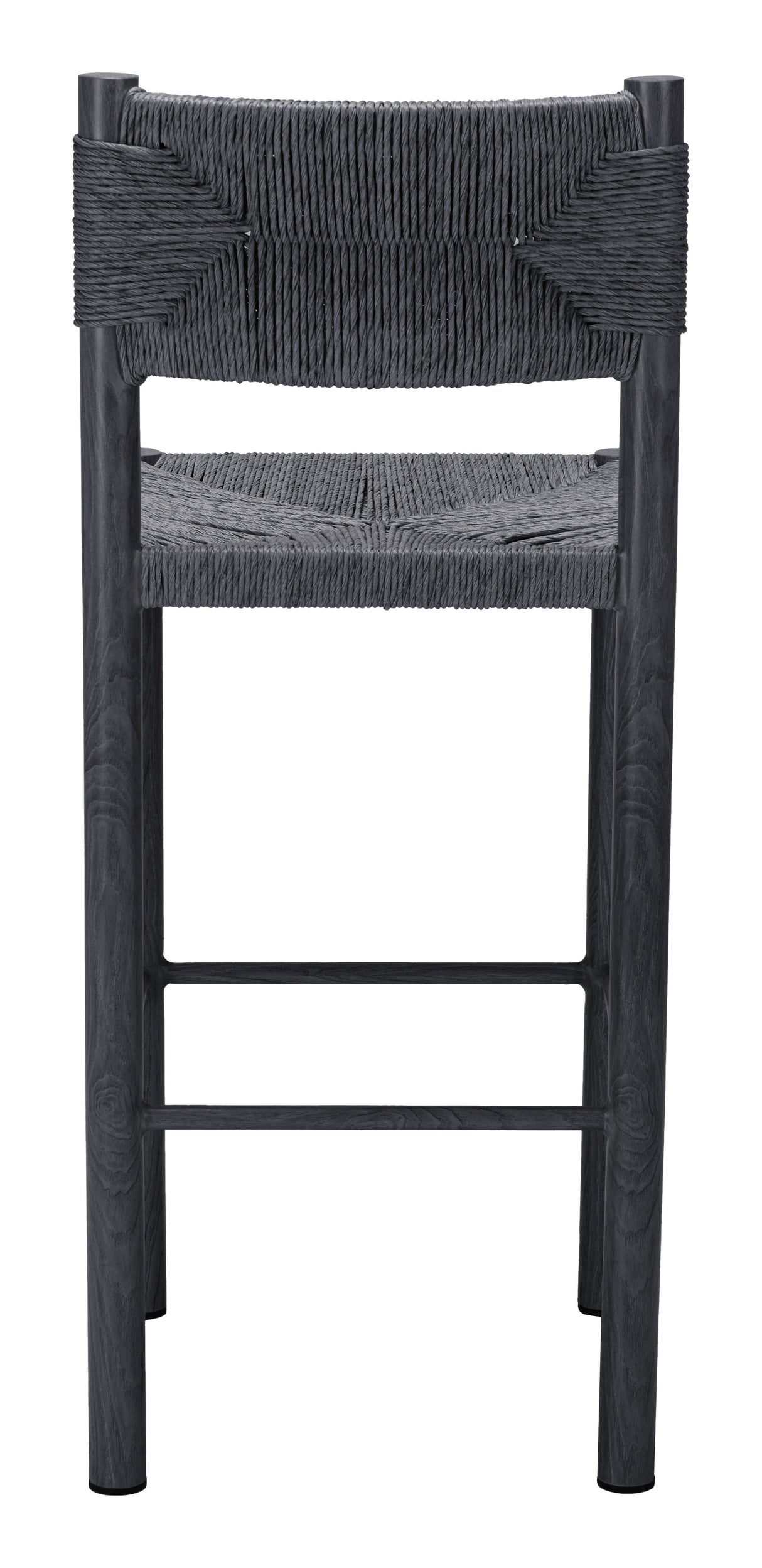 Iska Black Outdoor Barstool (Set of 2) by Zuomod at Eve Furniture