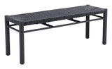 Iska Black Outdoor Bench by Zuomod at Eve Furniture