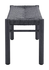 Iska Black Outdoor Bench by Zuomod at Eve Furniture