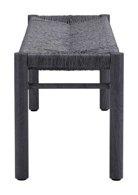 Iska Black Outdoor Bench by Zuomod at Eve Furniture
