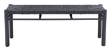 Iska Black Outdoor Bench by Zuomod at Eve Furniture