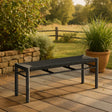 Iska Black Outdoor Bench by Zuomod at Eve Furniture