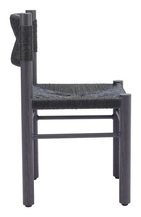 Iska Black Outdoor Dining Chair (Set of 2) by Zuomod at Eve Furniture