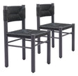 Iska Black Outdoor Dining Chair (Set of 2) by Zuomod at Eve Furniture