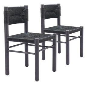Iska Black Outdoor Dining Chair (Set of 2) by Zuomod at Eve Furniture
