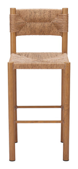 Iska Natural Outdoor Barstool (Set of 2) by Zuomod at Eve Furniture