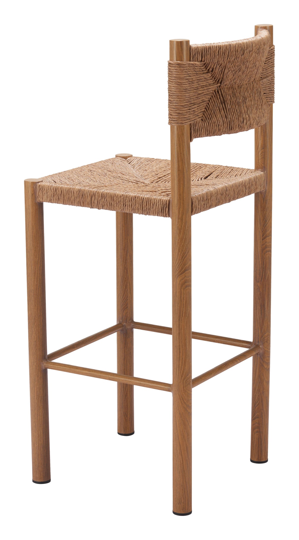 Iska Natural Outdoor Barstool (Set of 2) by Zuomod at Eve Furniture