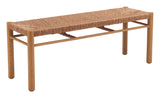 Iska Natural Outdoor Bench by Zuomod at Eve Furniture