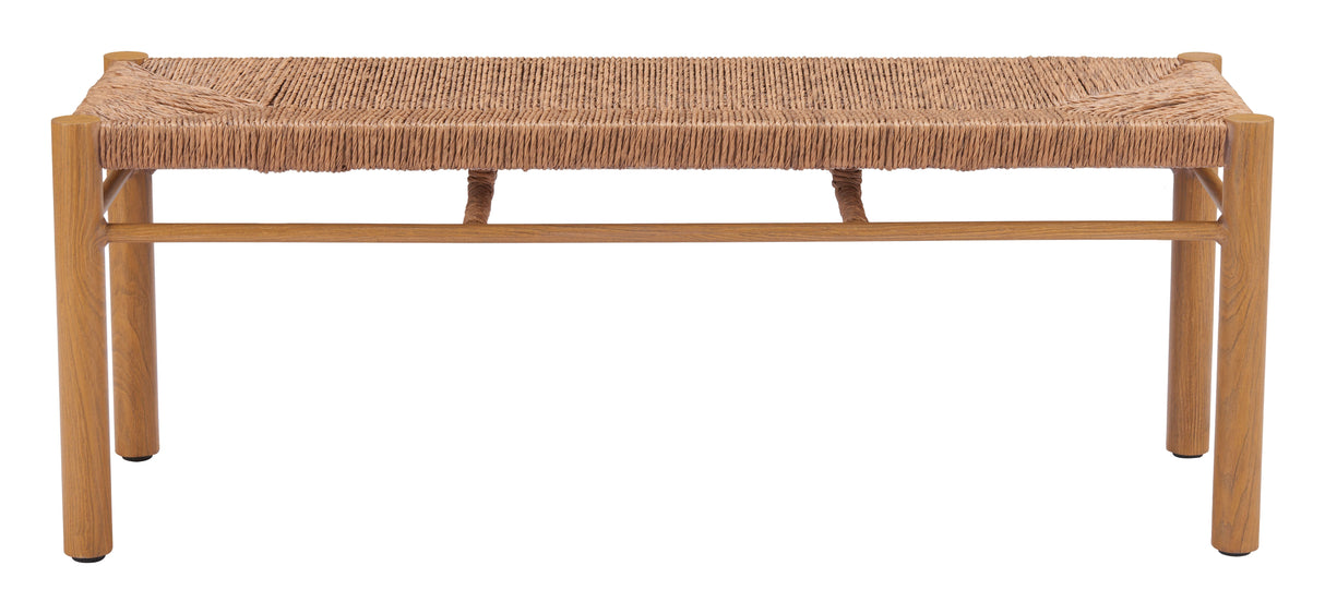 Iska Natural Outdoor Bench by Zuomod at Eve Furniture